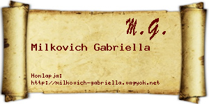 Milkovich Gabriella névjegykártya